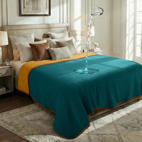 Luciphia 100% Waterproof Blanket for Adults or Medium Large Dogs, Soft Polar Fleece Pet Blankets for Bed Couch Protector Washable, Reversible Leakproof Furniture Protection,Dark Grey,65x57 inch in Kuwait
