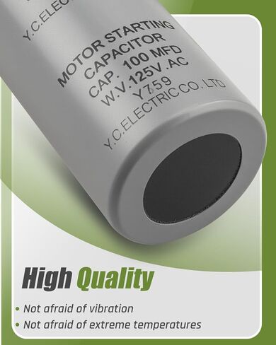 مكثف بدء تشغيل المحرك 100MFD 100 فائق التوهج 125VAC HVAC 125V مكثف CD60 100MFD in Kuwait