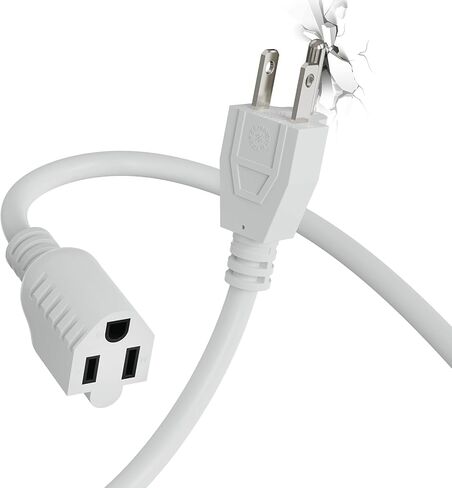 PLUGTUL 3 FT Extension Cord, Short Power Cord, Black Indoor/Outdoor 16 Gauge 3 Prong Grounded Wire ETL Listed, 13A 1625W 125V SJTW in Saudi Arabia