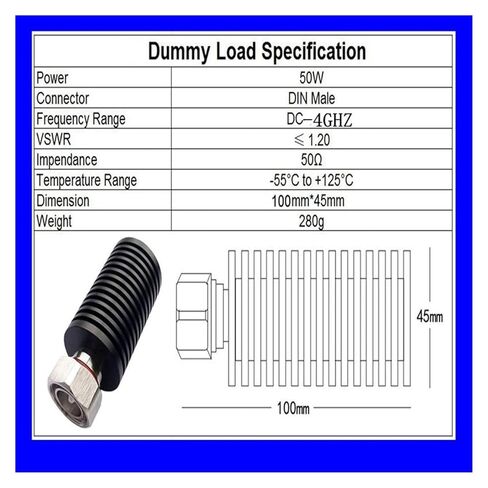 50W 7/16 DIN Male Coaxial Termination Dummy Load 3.0GHz/4GHz 50Ω(4GHZ) in Saudi Arabia