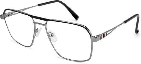 Dollger Square Aviator نظارات الضوء الأزرق للرجال ريترو معدن الضوء الأزرق حجب نظارات ألعاب الكمبيوتر UV400 النظارات in Saudi Arabia