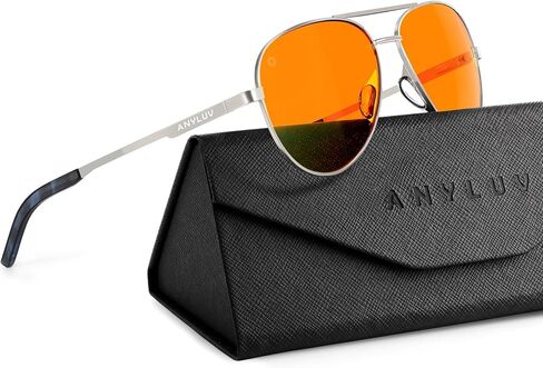 نظارات ANYLUV Aviator Blue Light للرجال والنساء، نظارات ألعاب الكمبيوتر الكلاسيكية خفيفة الوزن لحماية العين ومضادة لإجهاد العين in Kuwait