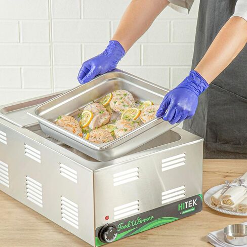 Restaurantware Hotel Pan عدد 1 عدد 2/3 حجم مضاد للمربى 2.5 بوصة قابل للتجميد العميق 24 غطاء وعاء بخار من الفولاذ المقاوم للصدأ مقاس 24 يُباع بشكل منفصل، للاستخدام في المطابخ التجارية والكافيتريات ومناسبات تقديم الطعام in Saudi Arabia