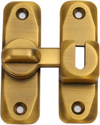 Theft Buckle Door Buckle Sliding Door Latch Sliding Door Lock Buckle Hasp Door Bolt Free Punching 1Pcs (Color : Yellow Bronze) in Saudi Arabia