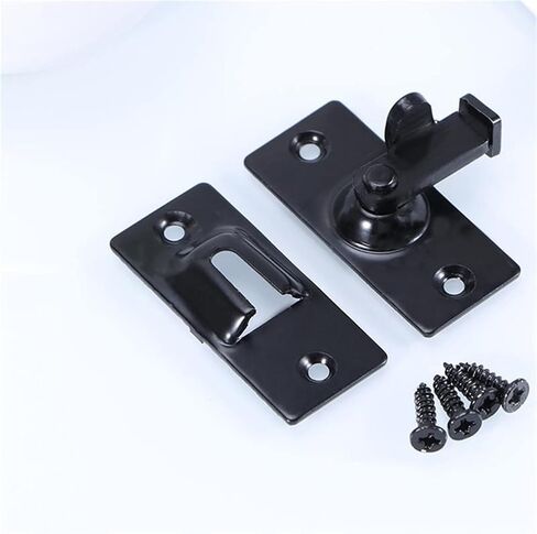 Slide Latch,Gate Bolt Lock,Bolt Sliding Door Lock, 1/2/4 Pcs 90 Degree Solid Door Latch Bolt 304 Stainless Steel Lock Sliding Door Right Angle Buckle 90 Degree Latch (Color : 1 PC Black, Size : 4.4X1. in Saudi Arabia