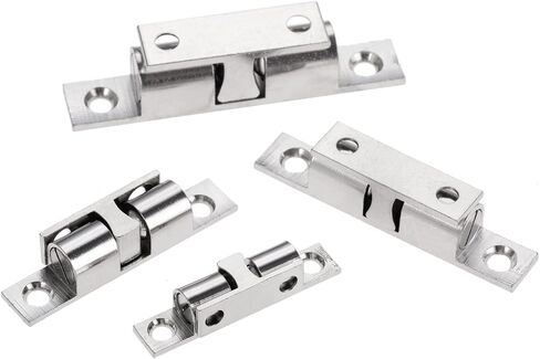 Slide Latch,Gate Bolt Lock,Bolt Sliding Door Lock, 42/50/60/70mm Double Ball Catch Cabinet Door Latch Brass Touch Beads Lock Door Spring Clip Cabinet Door Catches with Screws (Color : 4 ( Color : 50mm in Saudi Arabia