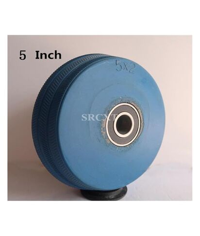 1 Pack 6 Inch Casters Heavy Duty Blue Flexible Single Wheel Wear-Resistant Flat Drive Cart in Saudi Arabia