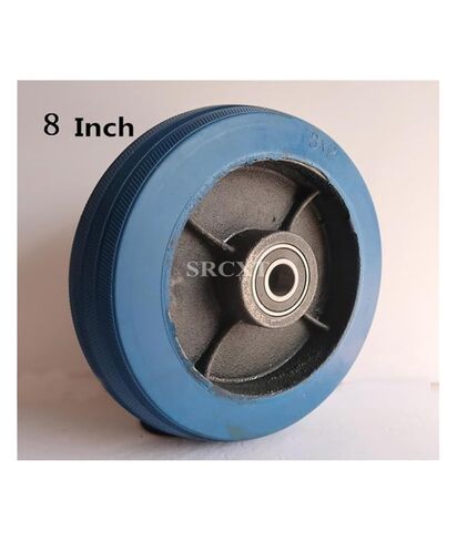 1 Pack 6 Inch Casters Heavy Duty Blue Flexible Single Wheel Wear-Resistant Flat Drive Cart in Saudi Arabia
