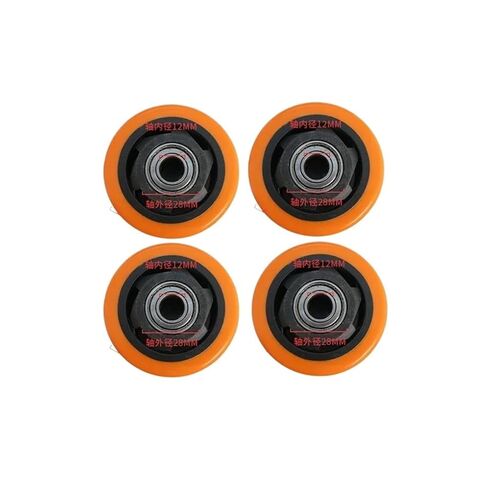 4PCS 3-inch Polyurethane Orange Blossom Single Wheel wear-Resistant cart with Double Bearings in Saudi Arabia