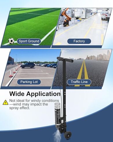 Striping Line Painting Wand - Dual-Handle Marking Paint Wand with T-Tip Nozzle & Adjustable Line Width, Compatible with Inverted Striping Paint for Parking Lot, Sports Field & Warehouse Ground Marking in Saudi Arabia