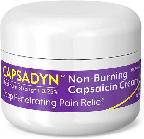 Capsadyn Non-Burning Capsaicin Cream 0.25% – Patented Maximum Strength Formula for Arthritis, Back, Joint & Muscle Pain – Odorless, Fast-Absorbing, No NSAIDs in Saudi Arabia