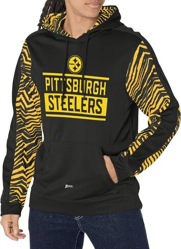 بلوفر رجالي من Zubaz NFL ملون بغطاء للرأس مع لمسات طباعة الحمار الوحشي الكلاسيكية in Saudi Arabia