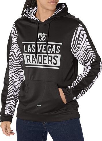 بلوفر رجالي من Zubaz NFL ملون بغطاء للرأس مع لمسات طباعة الحمار الوحشي الكلاسيكية in Saudi Arabia