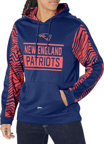 بلوفر رجالي من Zubaz NFL ملون بغطاء للرأس مع لمسات طباعة الحمار الوحشي الكلاسيكية in Saudi Arabia