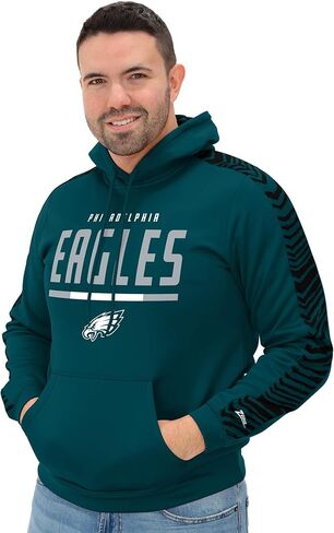 Zubaz NFL Men's Fleece Hoodie with Zebra Tonal Sleeve Panel (Small - 5X-Large) in Saudi Arabia