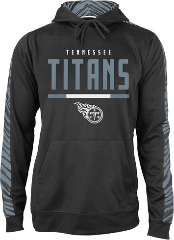 Zubaz NFL Men's Fleece Hoodie with Zebra Tonal Sleeve Panel (Small - 5X-Large) in Saudi Arabia