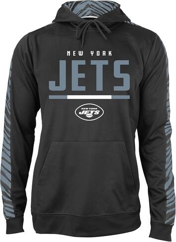 Zubaz NFL Men's Fleece Hoodie with Zebra Tonal Sleeve Panel (Small - 5X-Large) in Saudi Arabia