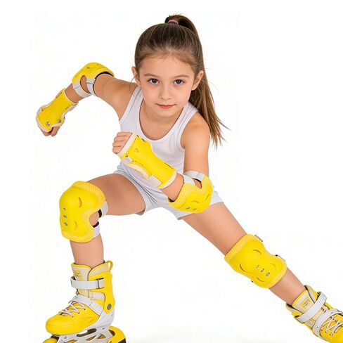 Kids Knee Pads Elbow Pads with Wrist Guards, Child Protective Gear Set for Roller Skates in Kuwait
