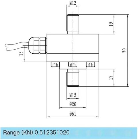 مستشعر ضغط التوتر وزنها الاستشعار التلقائي قوة تحميل خلية DYMH-107 in Kuwait