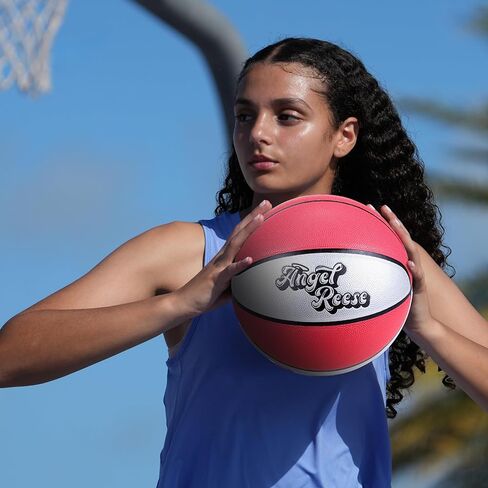Sakar Angel Reese Official 28.5" Composite Basketball – Indoor/Outdoor Game Ball for Women & Youth, Durable Grip & Feel in Saudi Arabia