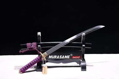 MURASAME Wakizashi Sword T10 Steel Clay Tempered Unkubi-Zukuri Real Hamon Razor Sharp in Saudi Arabia
