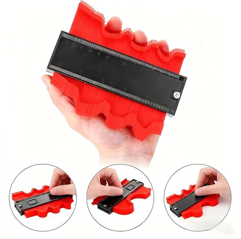 Connectable Contour Gauge (10 Inch), Gifts Ideas for Men Dad Handyman Husband Him, Shape Profile Duplicator with Lock, Outline Angle Measuring Tool, Template Tool, Tile Flooring, Scribe Edge in Saudi Arabia