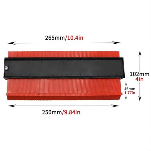 Connectable Contour Gauge (10 Inch), Gifts Ideas for Men Dad Handyman Husband Him, Shape Profile Duplicator with Lock, Outline Angle Measuring Tool, Template Tool, Tile Flooring, Scribe Edge in Saudi Arabia