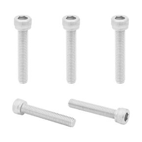 5PCS Bike Bicycle Headset Stem Top Cap Bolts Screws, M6x35mm Stainless Steel Hex Socket Screws, MTB Cycling Fixed Bolt Screw Accessories