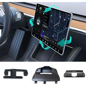 حامل دوار لإمالة الشاشة مطور لطراز Tesla 3 2017-2023 وTesla Model Y 20-22 حامل دوار لشاشة وحدة التحكم المركزية وتعديل الدوران بأربعة اتجاهات