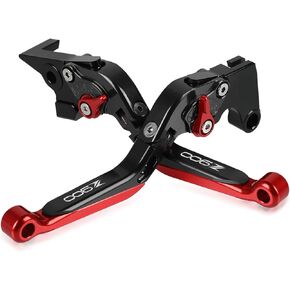 Z900 Motocycle Brake & Clutch Levers Set Foldable Extendable CNC Fit Compatible with Z900 2017-2023 Adjustable Brakes Clutch Levers(Green)