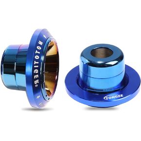 Motorcycle Frame Slider: Scooter Frame Sliders for Front Fork CNC Aluminum Wheel Frame Slider for Motorbike Motorcycle Frame Sliders Crash Protector 2 Pack (Blue & Black)