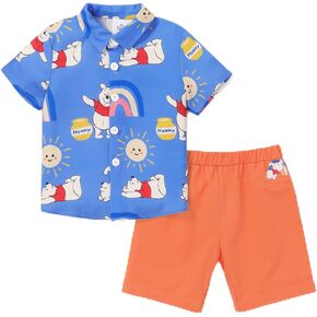DISNEY T-Shirt & Shorts Outfit Set Winnie the Pooh Two Piece Summer Sets Lion King Simba Outfits for Boy 2-6T