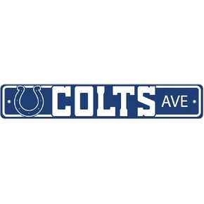 FANMATS NFL - Indianapolis Colts Team Color Street Sign Décor 4in. X 24in. Lightweight