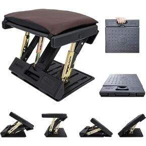 Adjustable Footrest Can Be Adjusted in Multiple Angles and States, Cushion is Detachable, Suitable for Use in Multiple Scenarios Such As Office(Black)