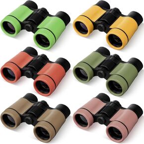 6 Pack Kid Binoculars Shockproof Mini Compact Binoculars Toys for Boys Girls Small Folding Telescope for Bird Watching Educational Learning Camping Birthday Gifts