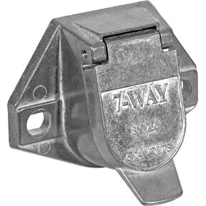Buyers Products TC1007 7-Way Truck End Trailer Connector (Round, Metal), Medium