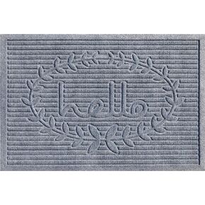 Calloway Mills 106432436 Poly Hello Indoor/Outdoor Mat, 24" x 36", Black