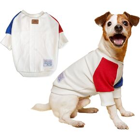 FLOT Designer Dog Sweatshirt Premium Materials Tailored Fit Sweater Trendy Designed and Made in Korea (Red/Blue) Small