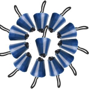 Amarine Made Pack of 12 Universal Kayak Scupper Plug Kit,Silicone Scupper Plugs Drain Holes Stopper Bung with Lanyard Fit for Kayaks Canoes (Black)
