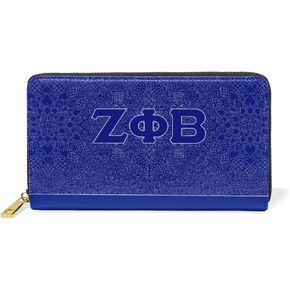 Bad Bananas BBGreek Zeta Phi Beta Official Vendor - Vegan Leather Zip Wallet - Mandala - Sorority Paraphernalia