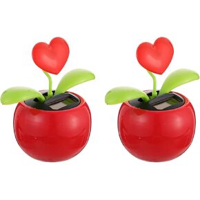 FAVOMOTO 2Pcs Car Dashboard Decoration - Solar Powered Dancing Flower Solar Powered Dancing Sun Flower for Plastic Printable Decoration, Swinging Heart Sun Flower in Kuwait