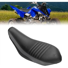 KEMIMOTO Leather Seat Cover for ATV Compatible with 2006-2023 Raptor 700/700r Anti-Resistant Seat Cover Anti-Slip Replacement for OEM Number 1PE-F4731-21-00/1PE-F4731-22-00 Leather ATV Seat Cover