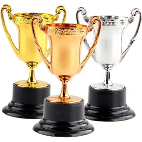 3pcs Winner Medals Mini Toys Sports Trophy Kids Trophy Decoration Small Trophies Soccer Award Trophies Football Trophy for Kids Accessories Child Miniature Plastic