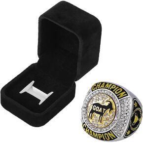 Goat Championship Rings Award Trophy Medal Greatest of All Time Gift for Tournament or League Champion Winner