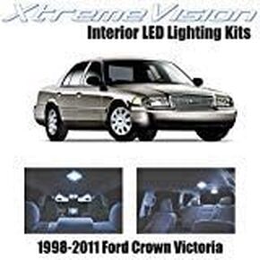 XtremeVision Interior LED for Ford Crown Victoria 1998-2011 (10 Pieces) Cool White Interior LED Kit + Installation Tool