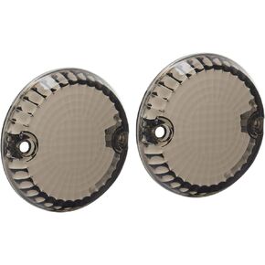 NTHREEAUTO 2.87 Inch Smoked Turn Signal Lens Cover Compatible with Kawasaki Vulcan, W650, Zephyr, Eliminator