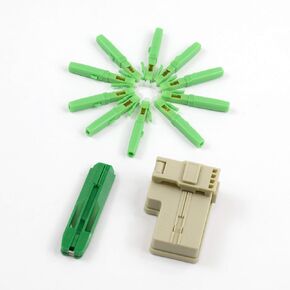 10pcs LC APC Fiber Optic Quick Connector Fiber Optic Fast Connectors Single Mode 9/125 Fiber Mechanical Connectors Adapter for 2.0x3.0mm Butterfly Fiber Cable