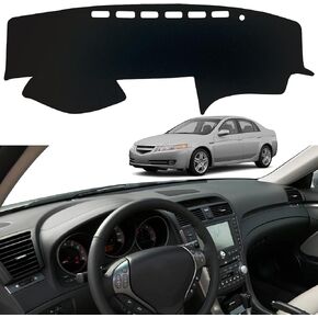 Dashboard Dash Board Cover Mat Pad Carpet Non-Slip Custom Compatible with Acura TL 2004 2005 2006 2007 2008 Protector Sunshield (Black Trim)