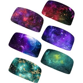 Sunflower with Text Print 6Pieces Sport Sweatband Headband for Soft Elasitc Headband Hair Bands Unisex Outdoor Sport Headbands