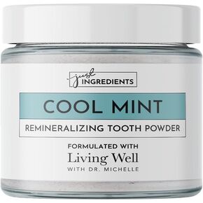 Remineralizing Tooth Powder | Fluoride-Free Formula with Hydroxyapatite | Natural Cavity Prevention & Remineralization | Safe & Natural Ingredients | Cool Mint Flavor